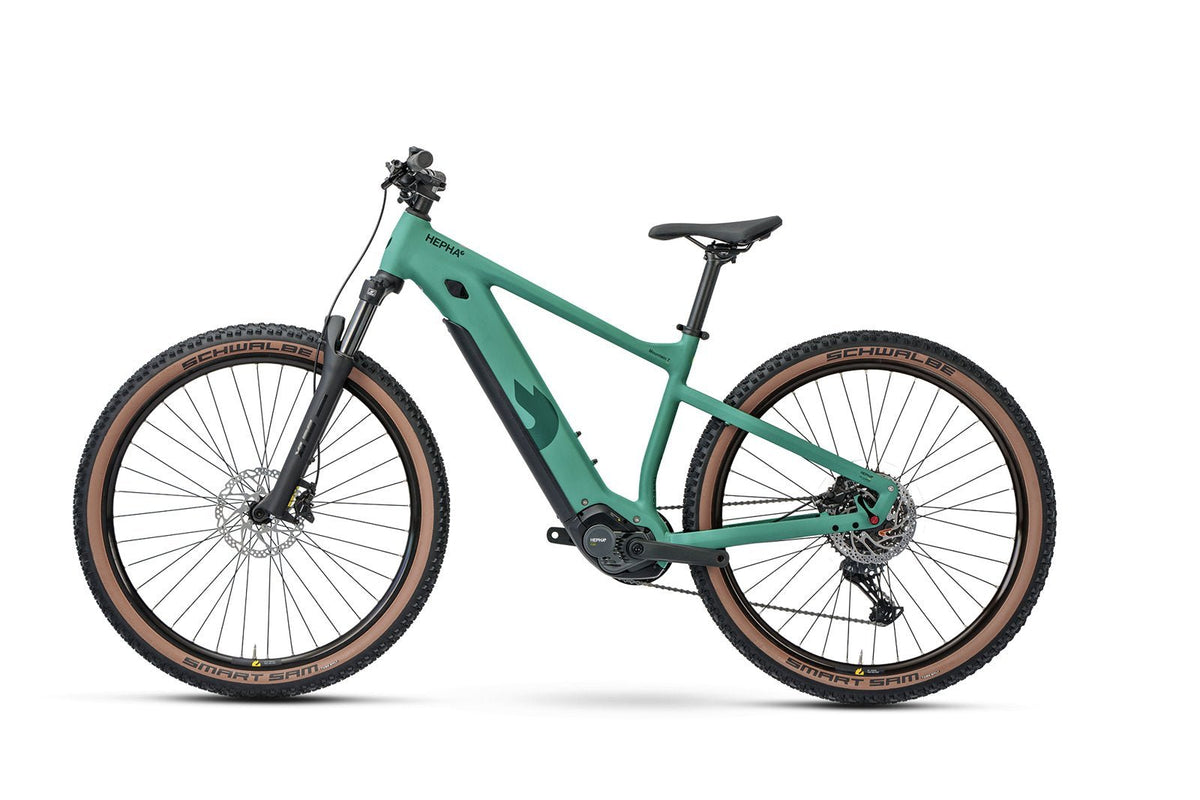 HEPHA Mountain 7 Ultra E-MTB – Gr. M (45 cm), Petrol matt - AMoore Bikestore