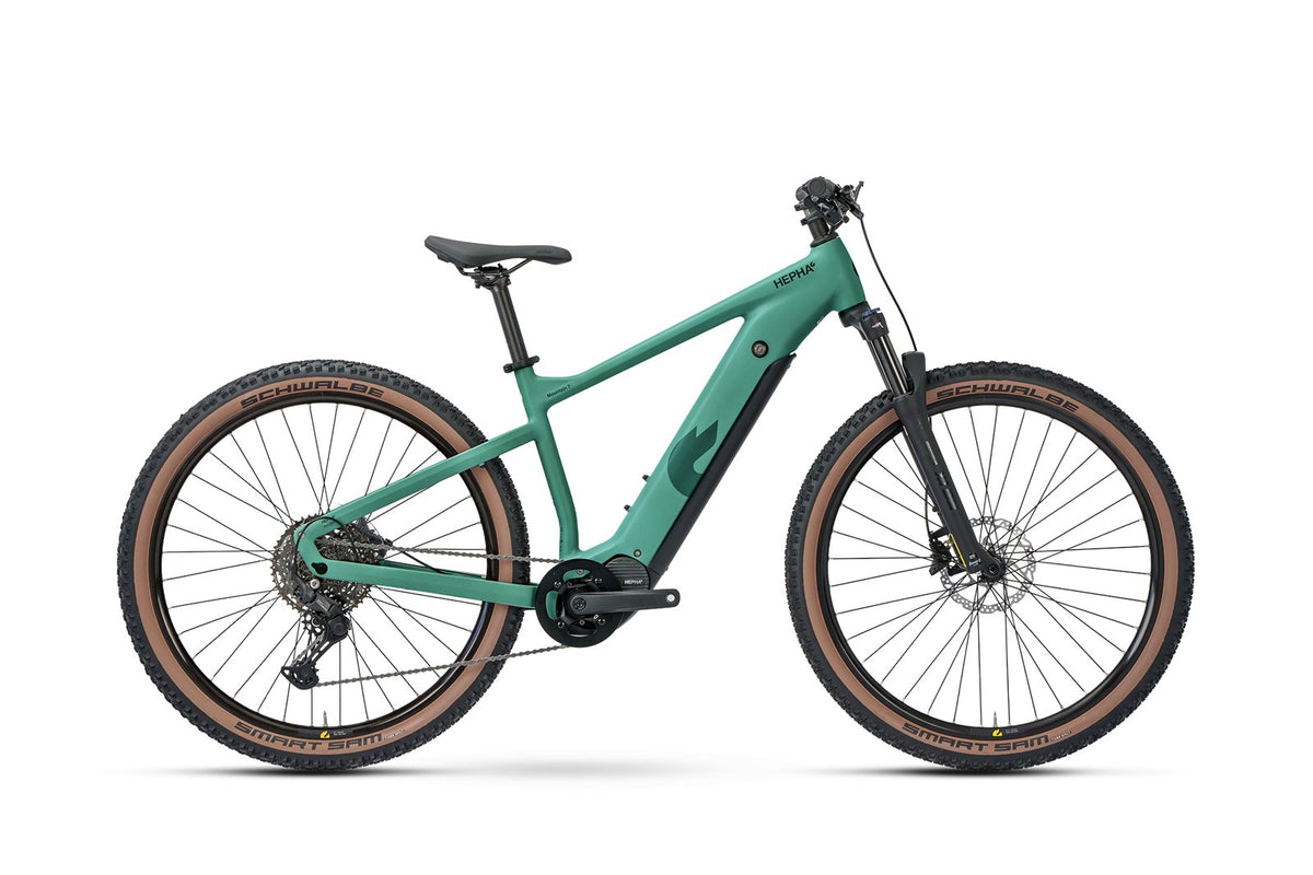 HEPHA Mountain 7 Ultra E-MTB – Gr. M (45 cm), Petrol matt - AMoore Bikestore