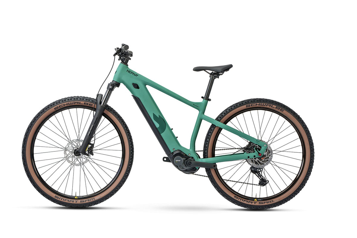 HEPHA Mountain 7 Ultra E-MTB – Gr. M (45 cm), Petrol matt - AMoore Bikestore